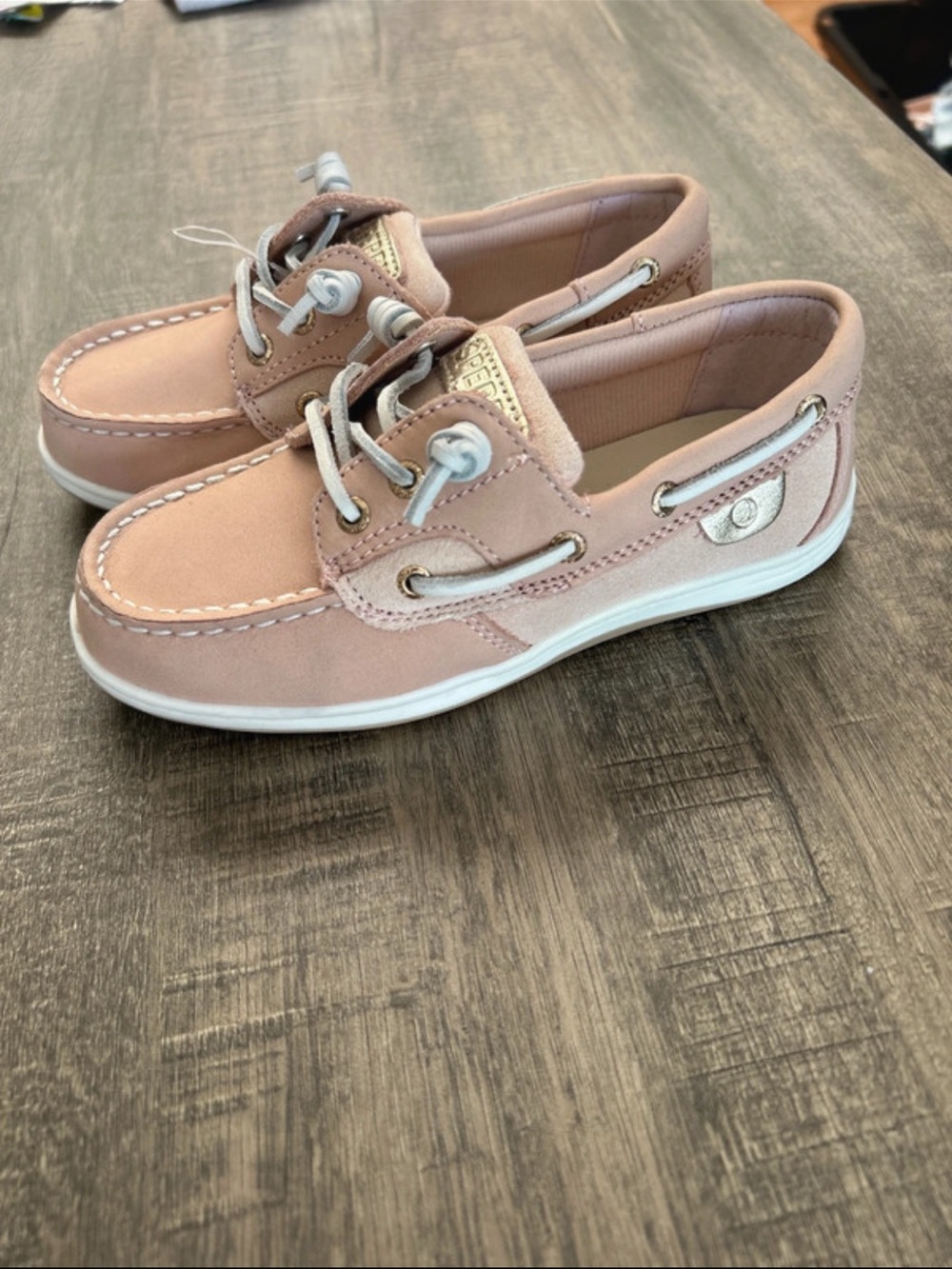 Sperry Kids Blush Pink Moccasin Boat Shoes